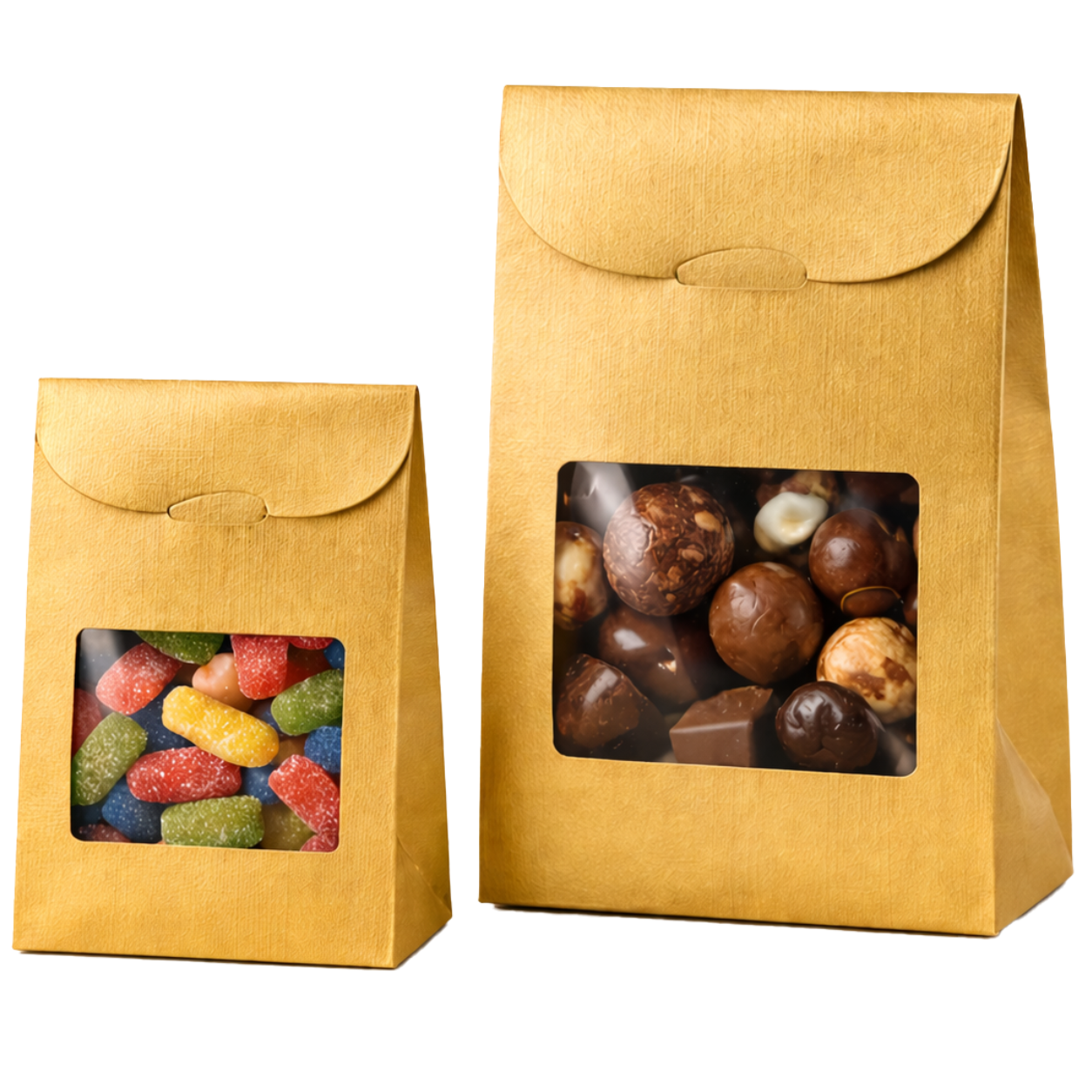 Sachet confiserie Dubaï carton 11.5x5.5x18cm fenêtre