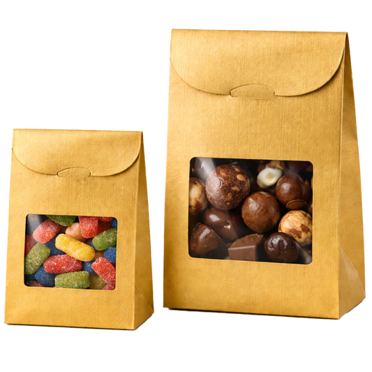 Sachet confiserie Dubaï carton 11.5x5.5x18cm fenêtre