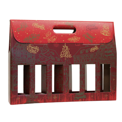 Bellagio cardboard carrier case for 6 x 33cl beers (long-neck style)