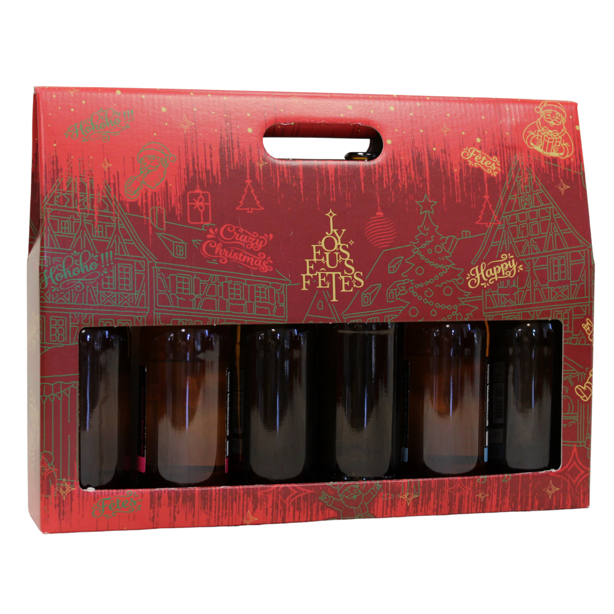 Bellagio cardboard carrier case for 6 x 33cl beers (long-neck style)
