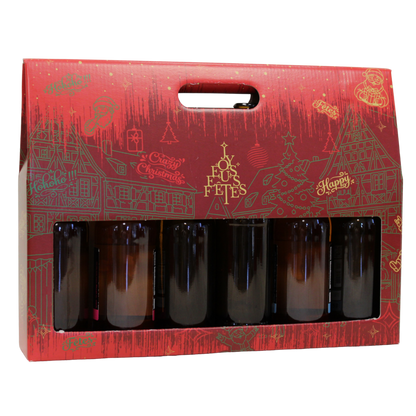 Bellagio cardboard carrier case for 6 x 33cl beers (long-neck style)