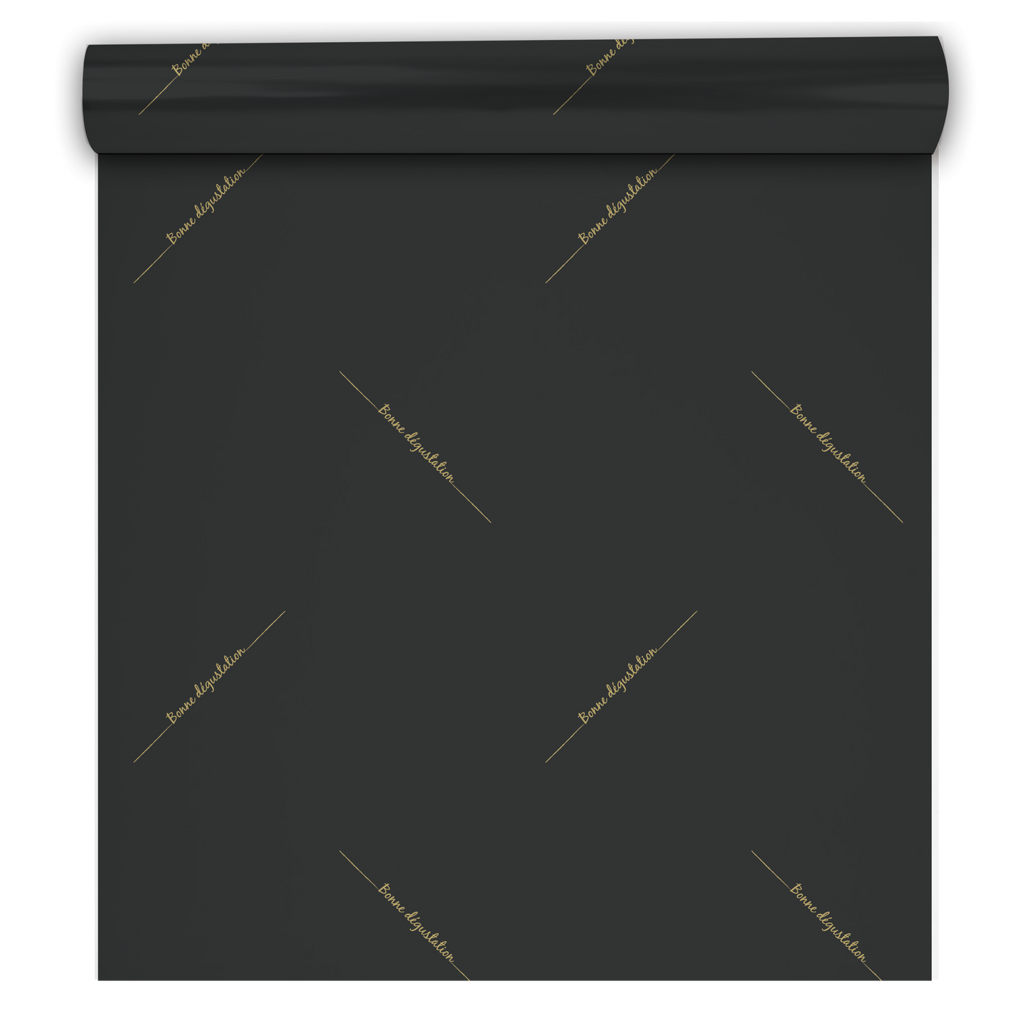 Papier cadeau Dégustation papier couché noir/or 0.50x200m