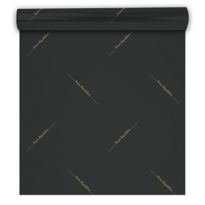 Papier cadeau Dégustation papier couché noir/or 0.50x200m