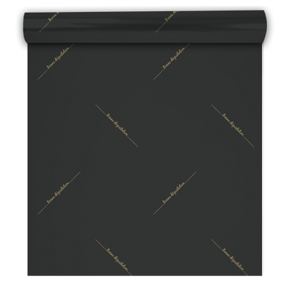 Papier cadeau Dégustation papier couché noir/or 0.50x200m