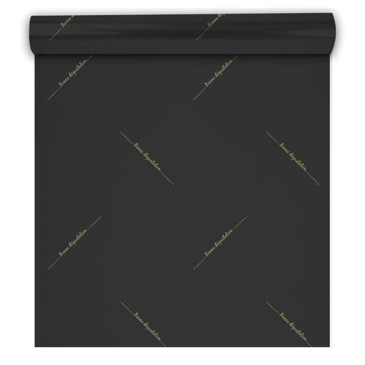 Papier cadeau Dégustation papier couché noir/or 0.50x200m