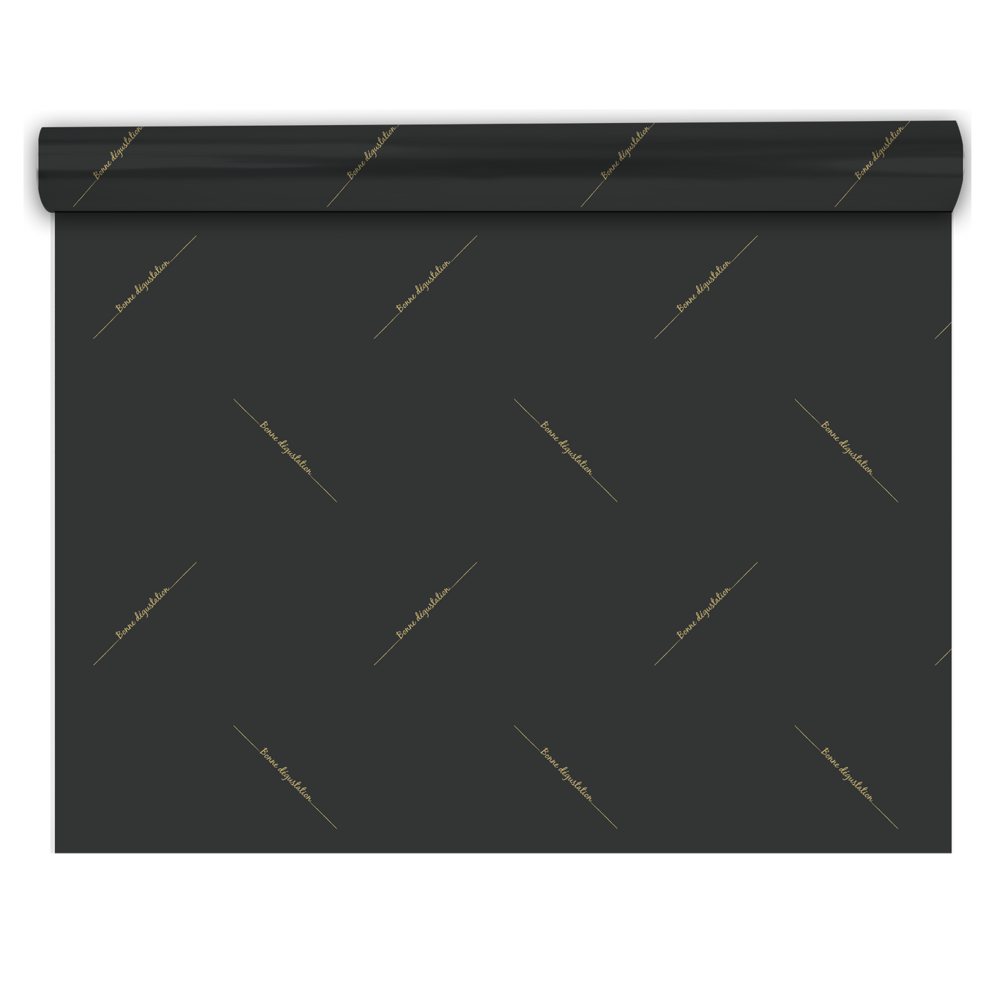 Papier cadeau Dégustation papier couché noir/or 0.70x100m