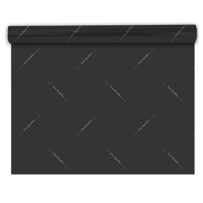 Papier cadeau Dégustation papier couché noir/or 0.70x100m