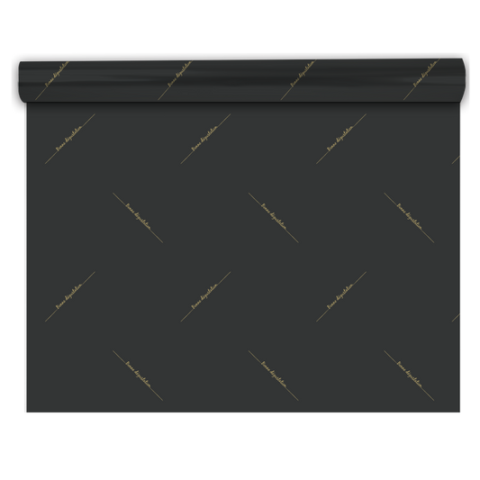 Papier cadeau Dégustation papier couché noir/or 0.70x100m