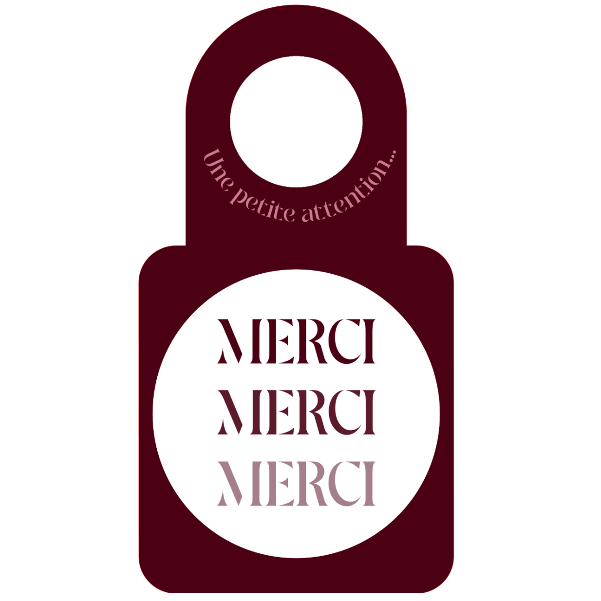 Carte message goulot Victoria disque anti-goutte - Merci