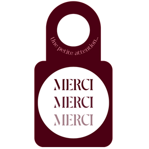 Carte message goulot Victoria disque anti-goutte - Merci