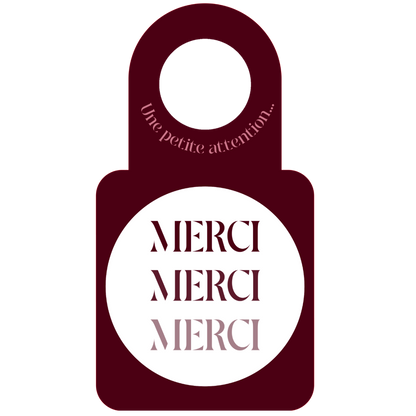 Carte message goulot Victoria disque anti-goutte - Merci