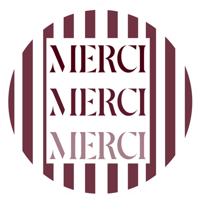 Carte message goulot Victoria disque anti-goutte - Merci