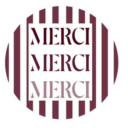 Carte message goulot Victoria disque anti-goutte - Merci