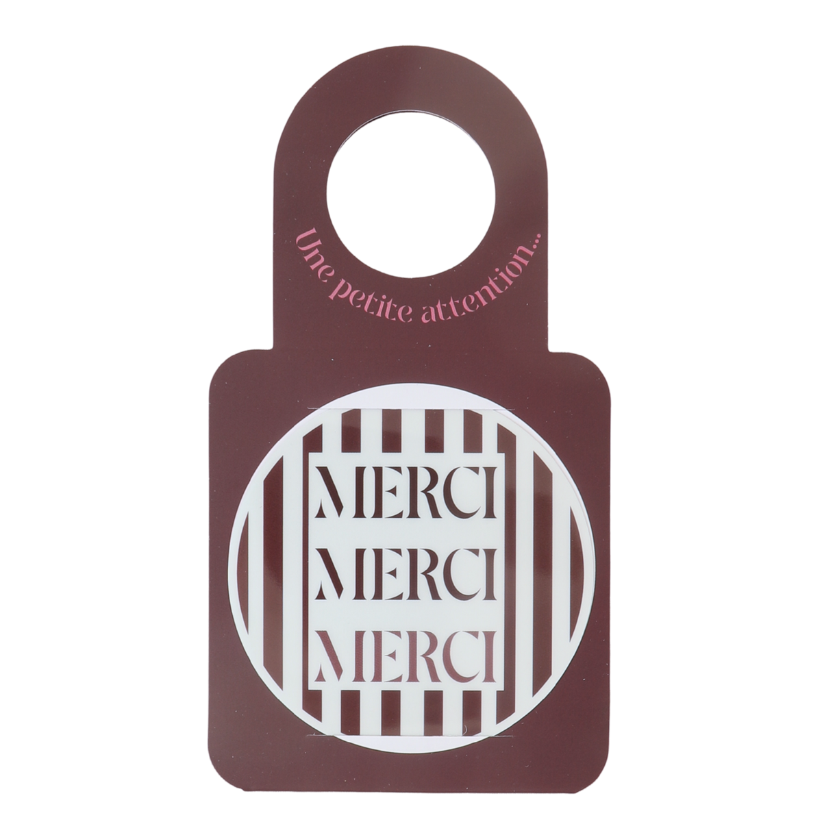 Victoria Bottle Stopper Message Card Anti-Drip Disc - Thank you