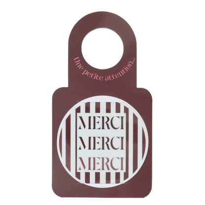 Victoria Bottle Stopper Message Card Anti-Drip Disc - Thank you