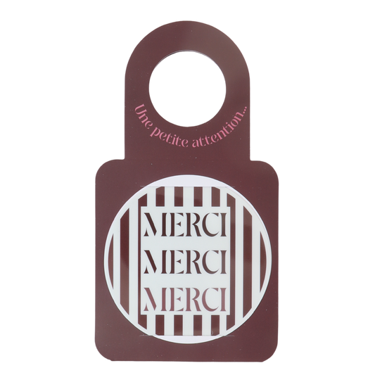 Victoria Bottle Stopper Message Card Anti-Drip Disc - Thank you