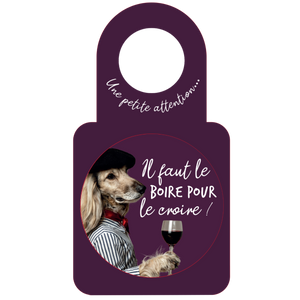 Carte message goulot Victoria disque anti-goutte - Il faut le boire...