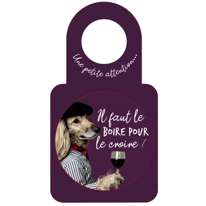 Carte message goulot Victoria disque anti-goutte - Il faut le boire...