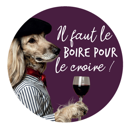 Carte message goulot Victoria disque anti-goutte - Il faut le boire...