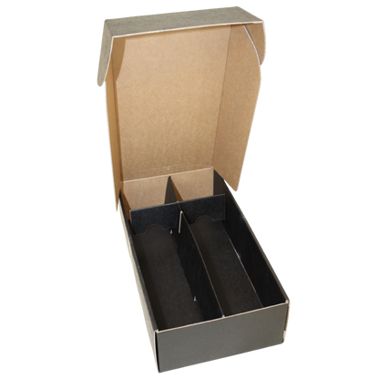 Coffret carton kraft noir 2 bouteilles - Buffalo