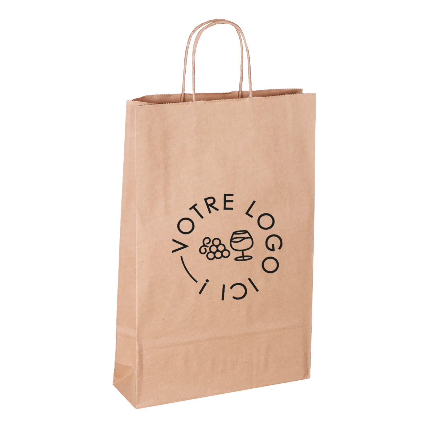 Esprit Eco paper bag with twisted handles, 2 bottles, 18x8x39cm, personalized