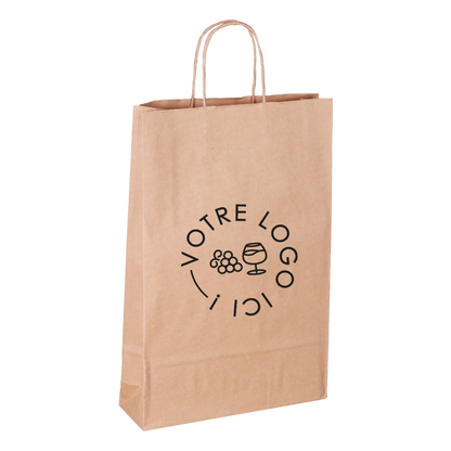 Esprit Eco paper bag with twisted handles, 2 bottles, 18x8x39cm, personalized