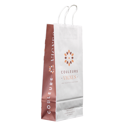 Esprit Eco paper bag with twisted handles, 2 bottles, 18x8x39cm, personalized
