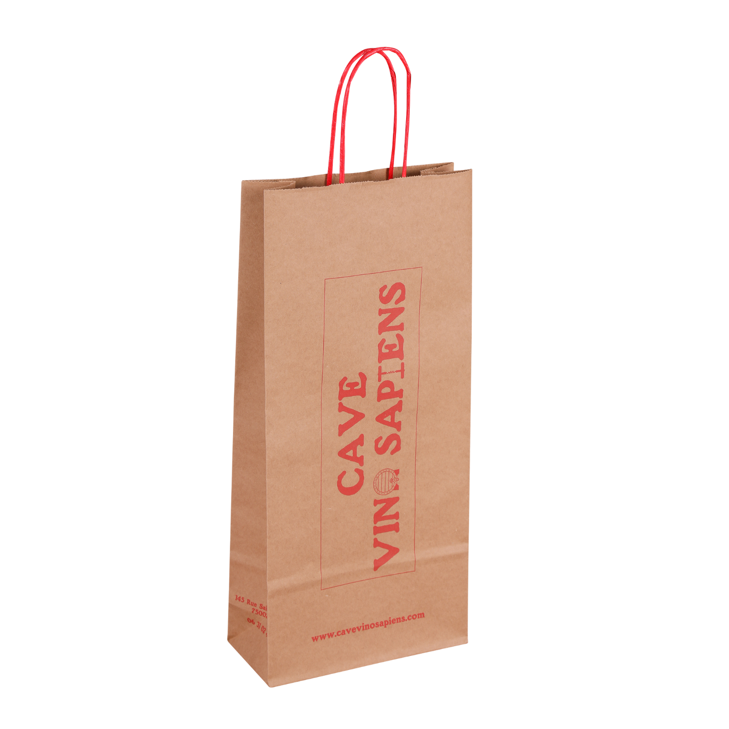 Esprit Eco paper bag with twisted handles, 2 bottles, 18x8x39cm, personalized