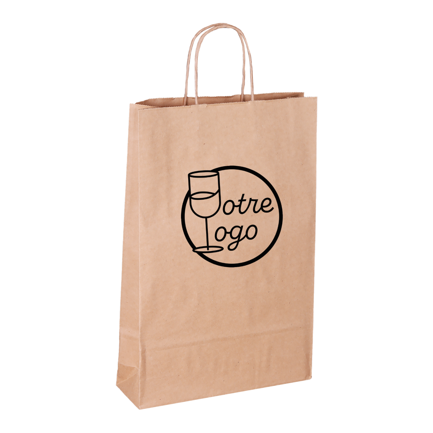 Esprit Eco paper bag with twisted handles, 3 bottles, 26x8x39cm, personalized