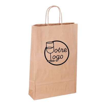 Esprit Eco paper bag with twisted handles, 3 bottles, 26x8x39cm, personalized