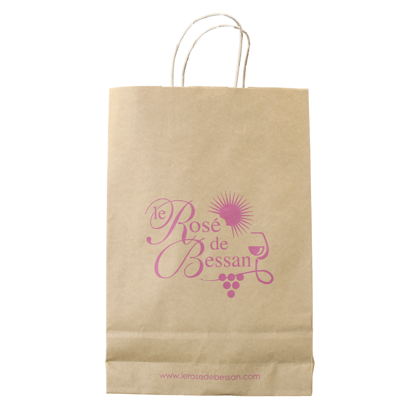 Esprit Eco paper bag with twisted handles, 3 bottles, 26x8x39cm, personalized