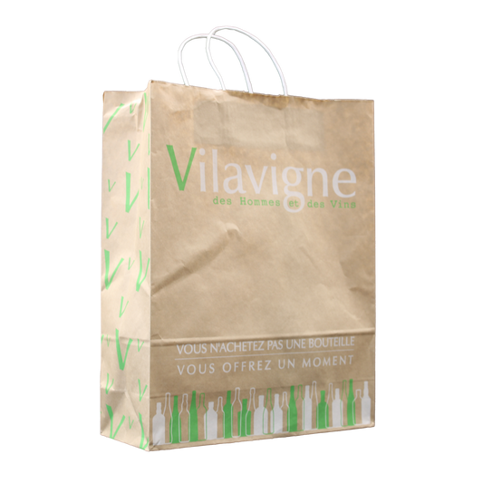 Sac papier Esprit Eco poignées torsadées cabas 26x12x35cm personnalisé