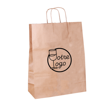 Sac papier Esprit Eco poignées torsadées cabas 35x14x36cm personnalisé