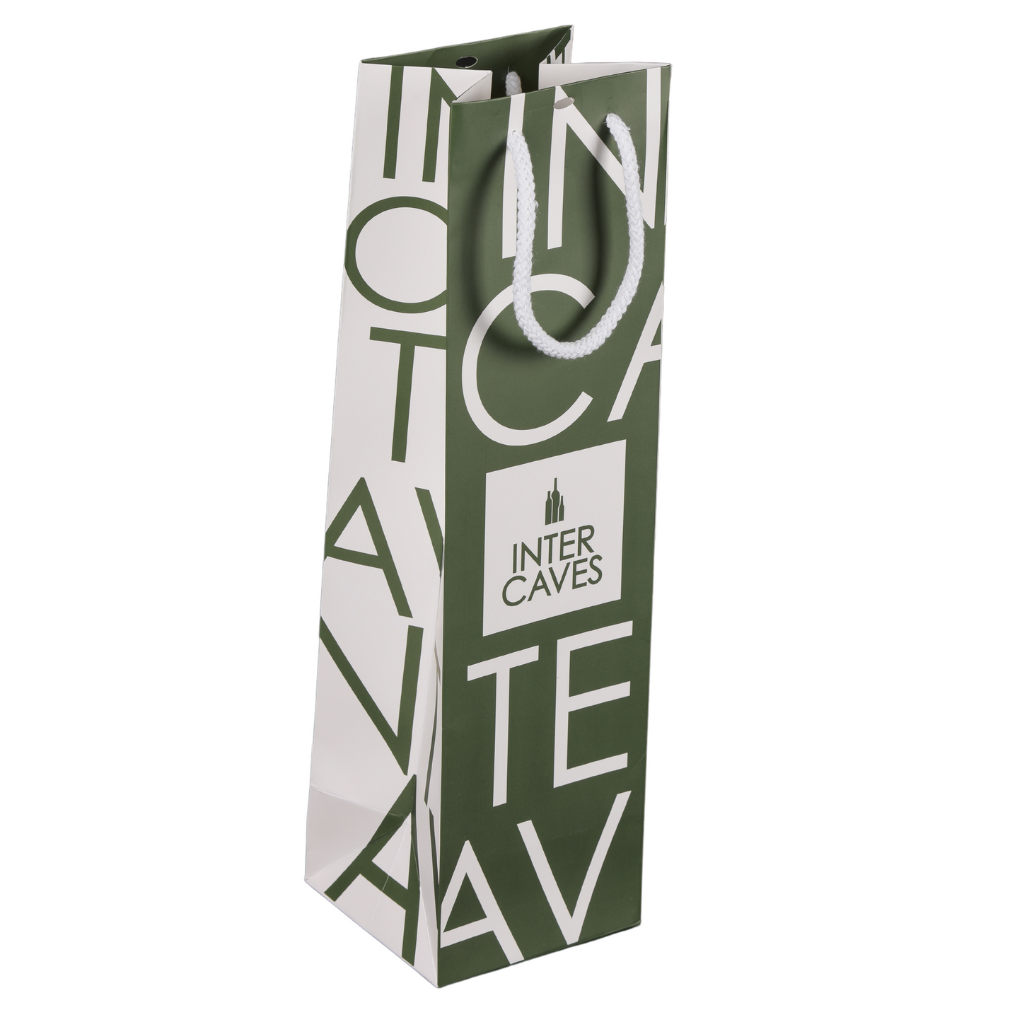 Luxury paper bag 1 bottle 10x10x39cm customisable