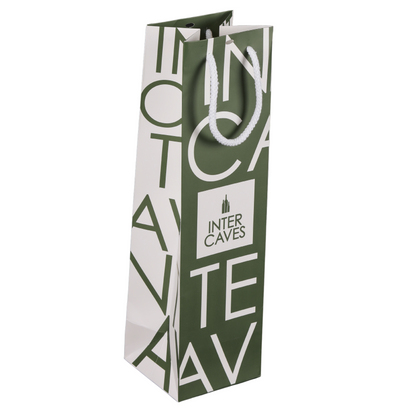 Luxury paper bag 1 bottle 10x10x39cm customisable