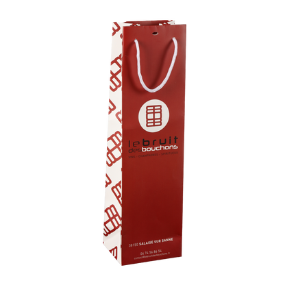 Luxury paper bag 1 bottle 10x10x39cm customisable