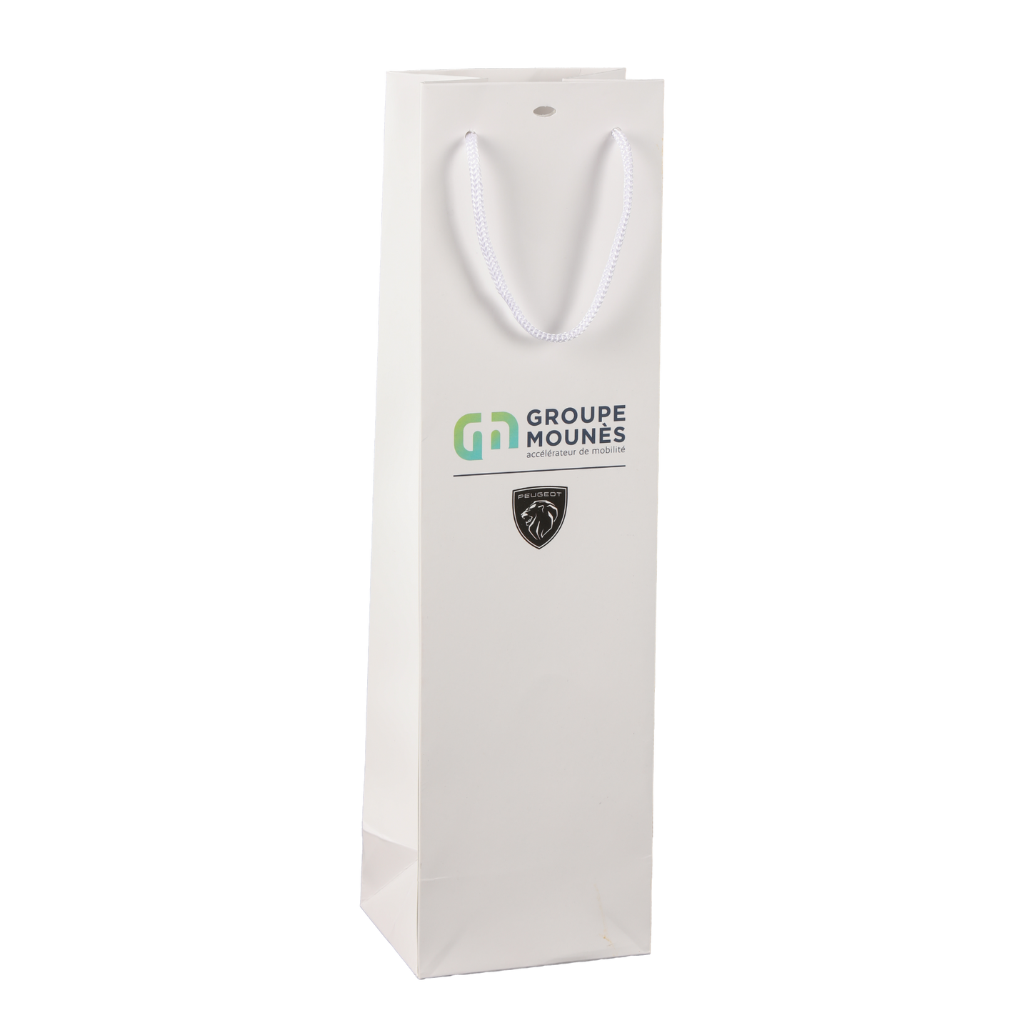 Luxury paper bag 1 bottle 10x10x39cm customisable