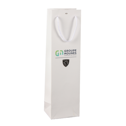 Luxury paper bag 1 bottle 10x10x39cm customisable