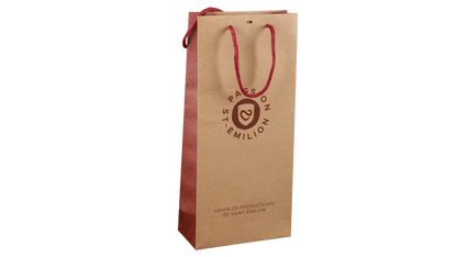 Sac papier luxe 1-2 bottles 18x8.7x39cm personnalisé