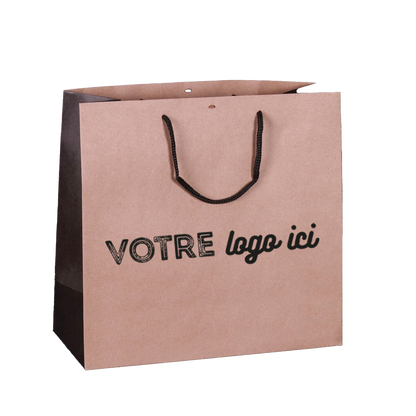 Sac papier luxe cabas 35x14x44cm personnalisé