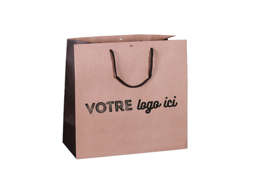 Sac papier luxe cabas 35x14x44cm personnalisé