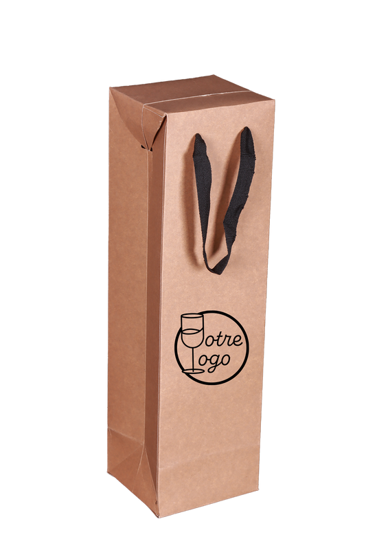 Boxbag 1 bouteille 10x9x36 cm personnalisé