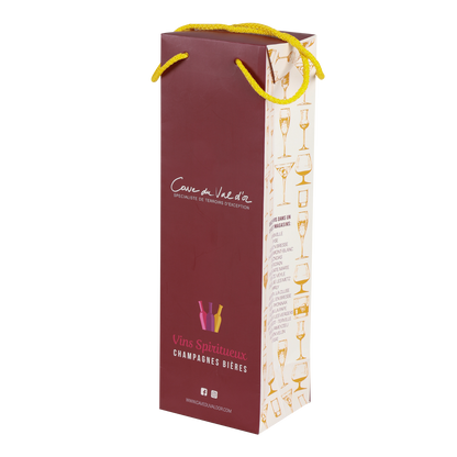 Personalized 1-bottle box bag (10x9x36 cm)