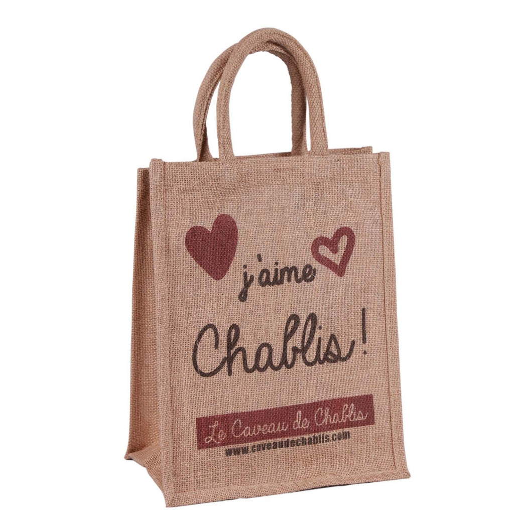 Sac toile de jute Goa 6 bouteilles 75cl 26x17x33cm perso