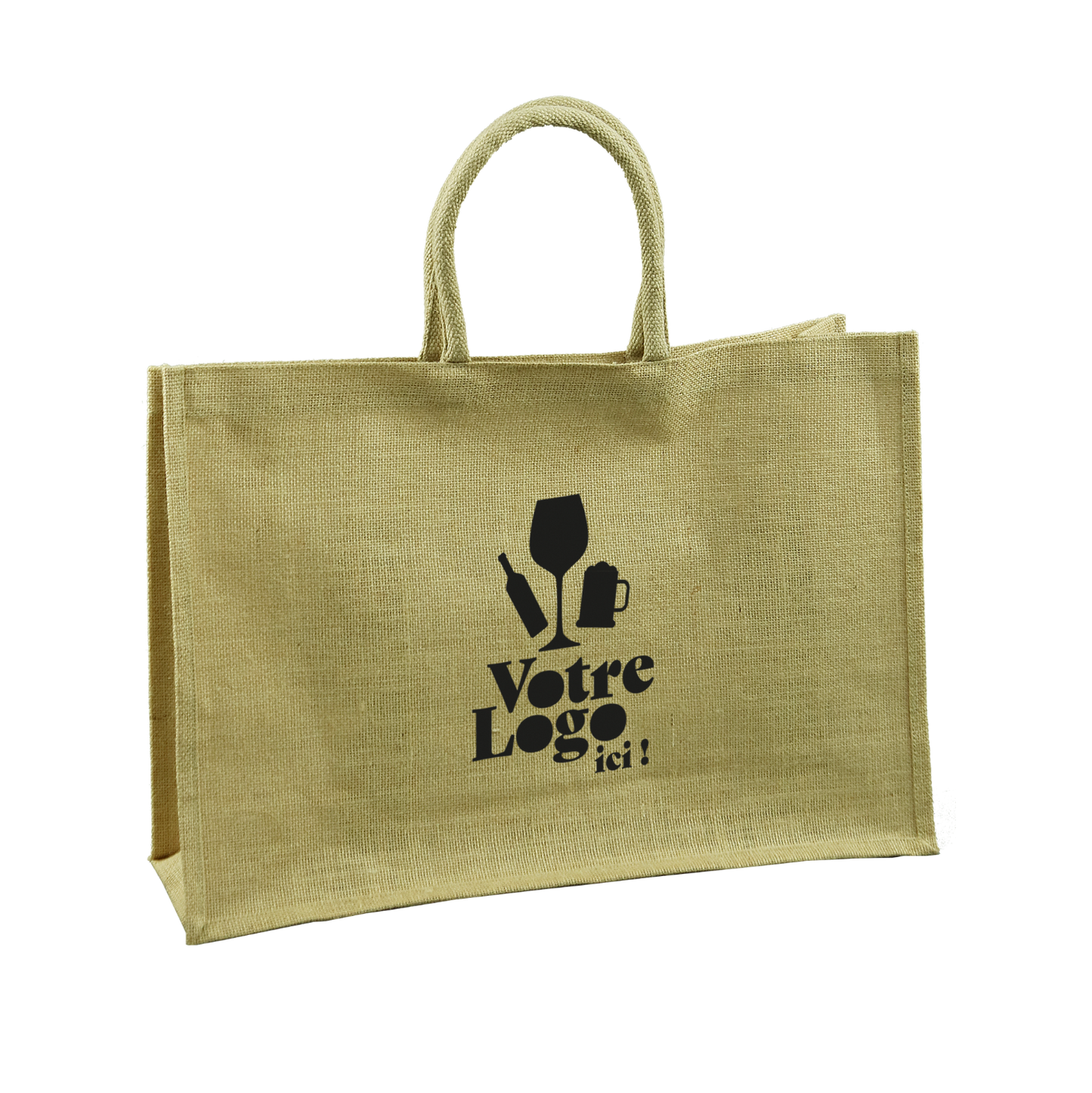 Sac toile de jute Goa cabas 50x15x35cm personnalisé usine/repiquage