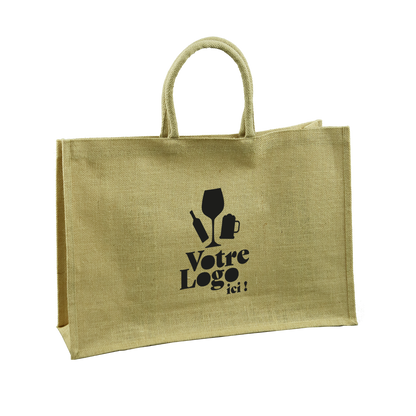Sac toile de jute Goa cabas 50x15x35cm personnalisé usine/repiquage
