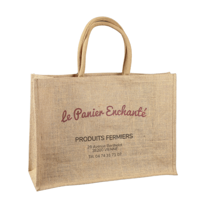 Sac toile de jute Goa cabas 50x15x35cm personnalisé usine/repiquage
