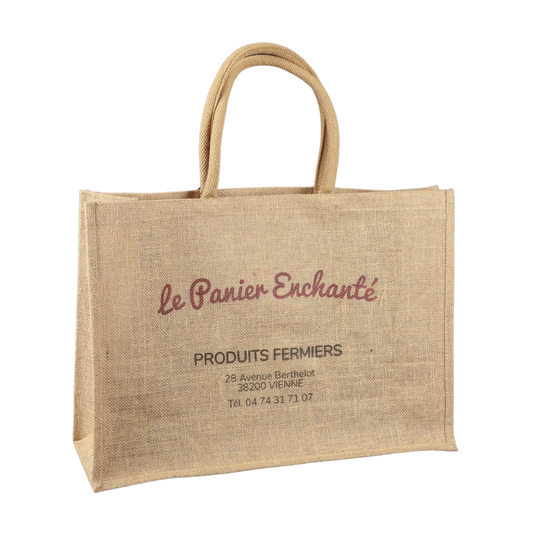 Sac toile de jute Goa cabas 50x15x35cm personnalisé usine/repiquage