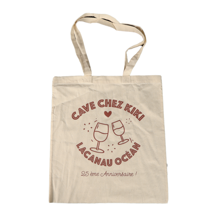 Sac tote bag 100% coton naturel 140gr écru 38x42cm perso -
