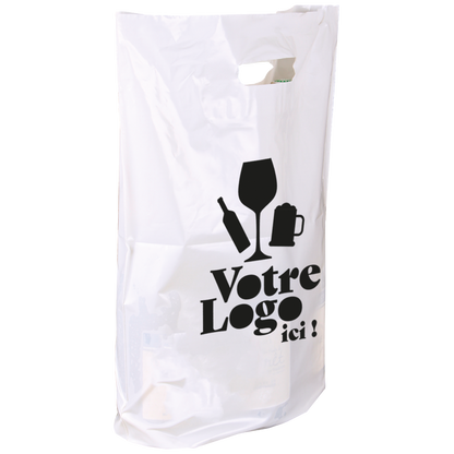 Sac plastique 2 bouteilles personnalisé